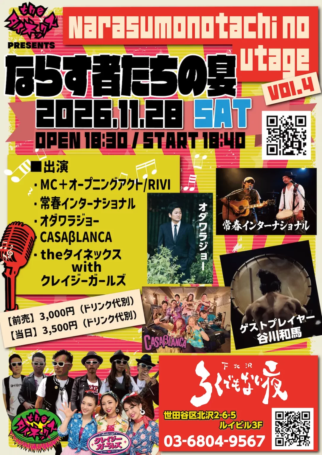 theタイネックス 企画  『ならす者たちの宴』vol.4