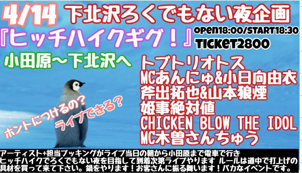 『ヒッチハイクライブ！』 ～小田原からヒッチハイクで下北へ～