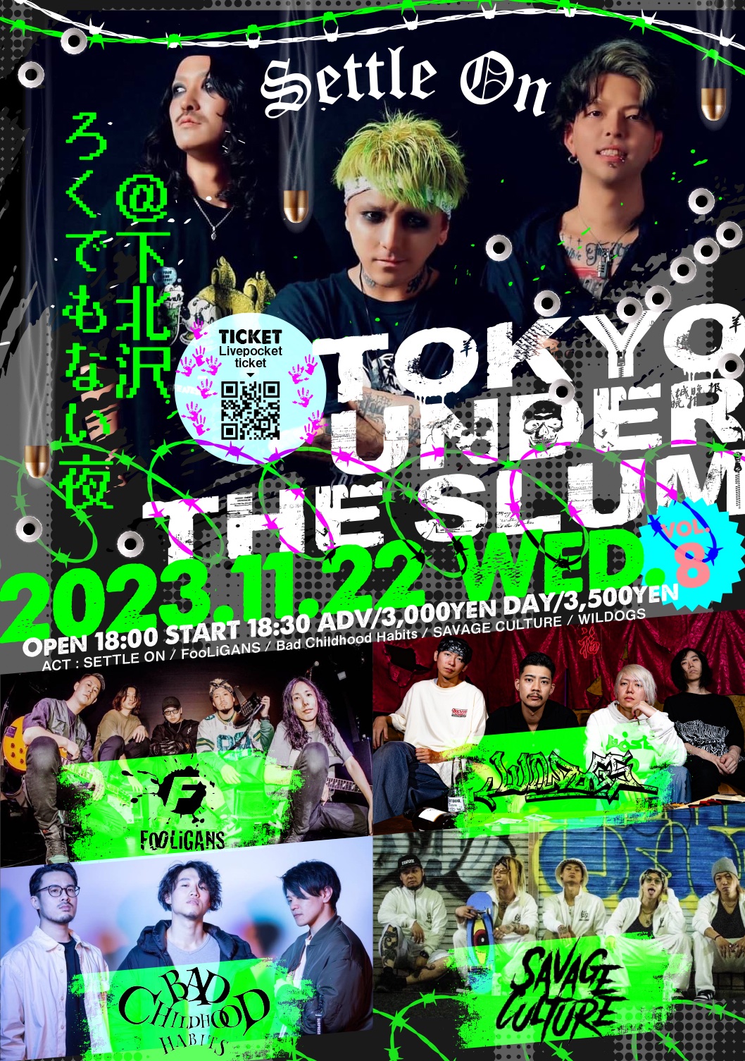 SETTLE ON pre. TOKYO UNDER THE SLUM vol.8